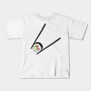 Sushi and Chopsticks Illustration Kids T-Shirt